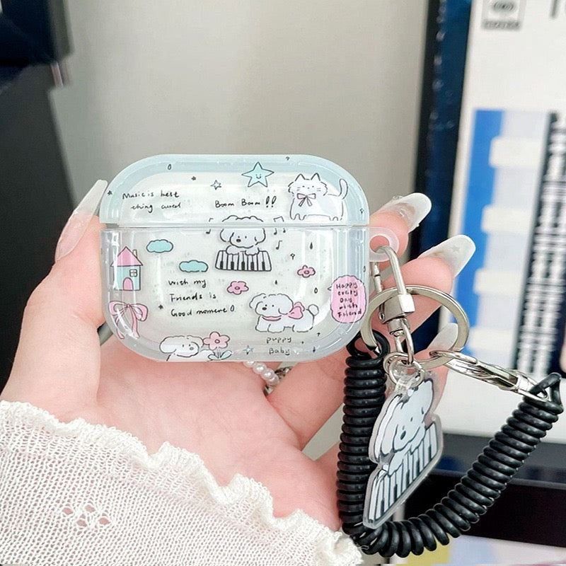 Dog Playing Piano AirPods Case