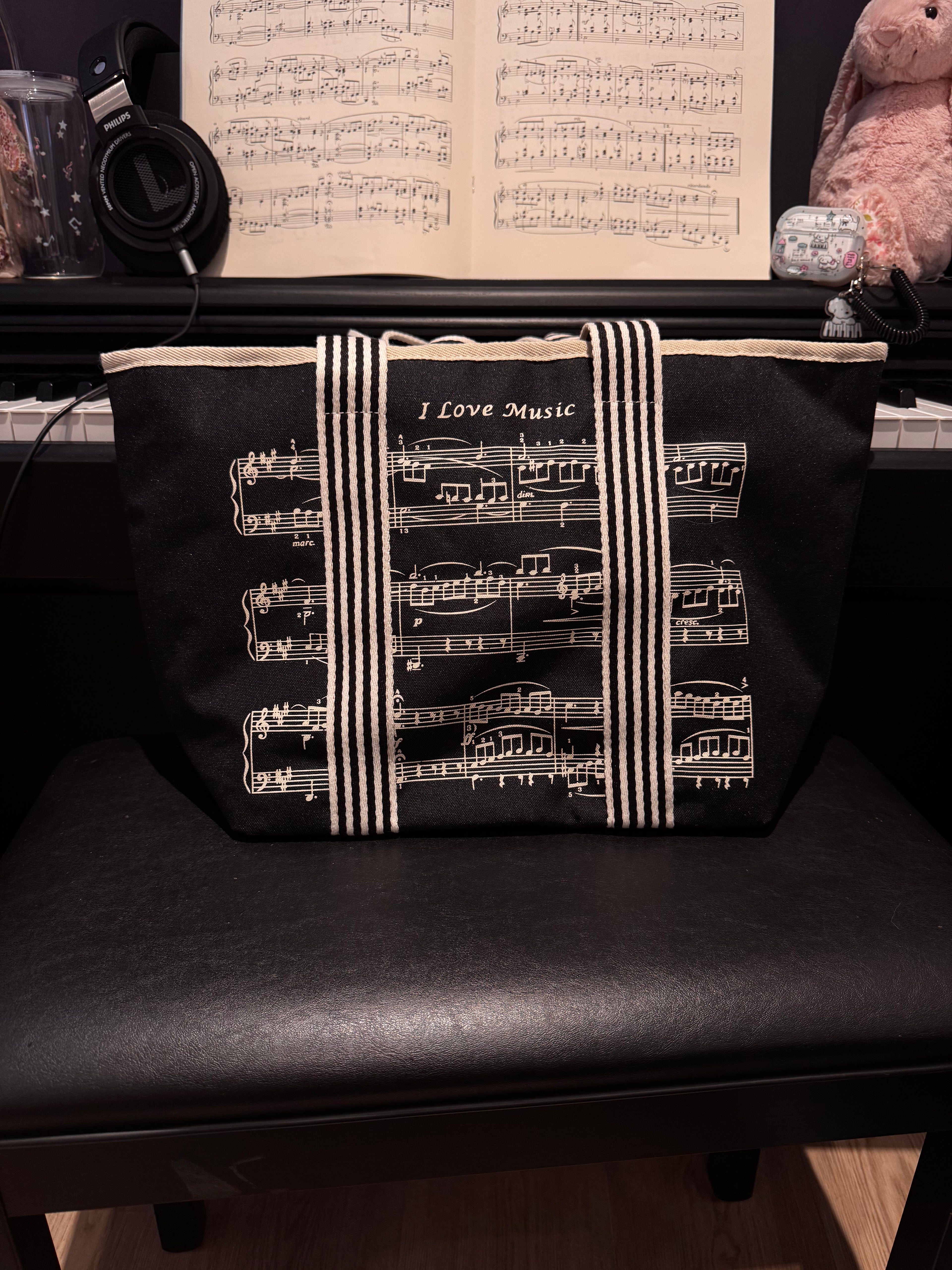 Music Sheet Tote Bag
