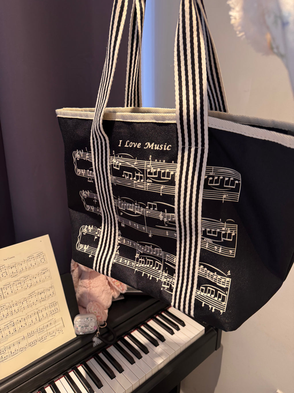 Music Sheet Tote Bag